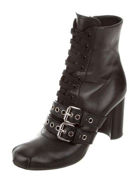 miu miu lace up ankle boots